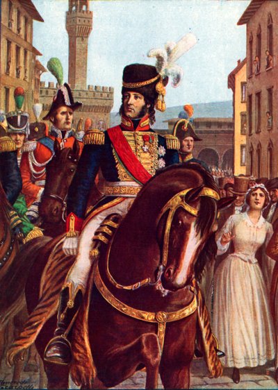 Joachim Murat entrant à Florence, 19 janvier 1801 - Tancredi Scarpelli